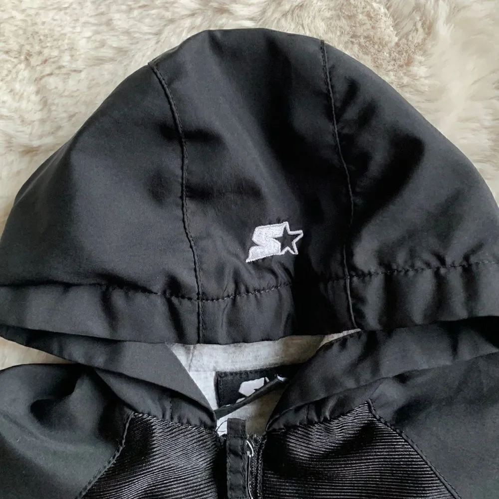 Iowa Hawkeyes Coat Football‎ Black Windbreaker embroidered Starter Jacket 12M